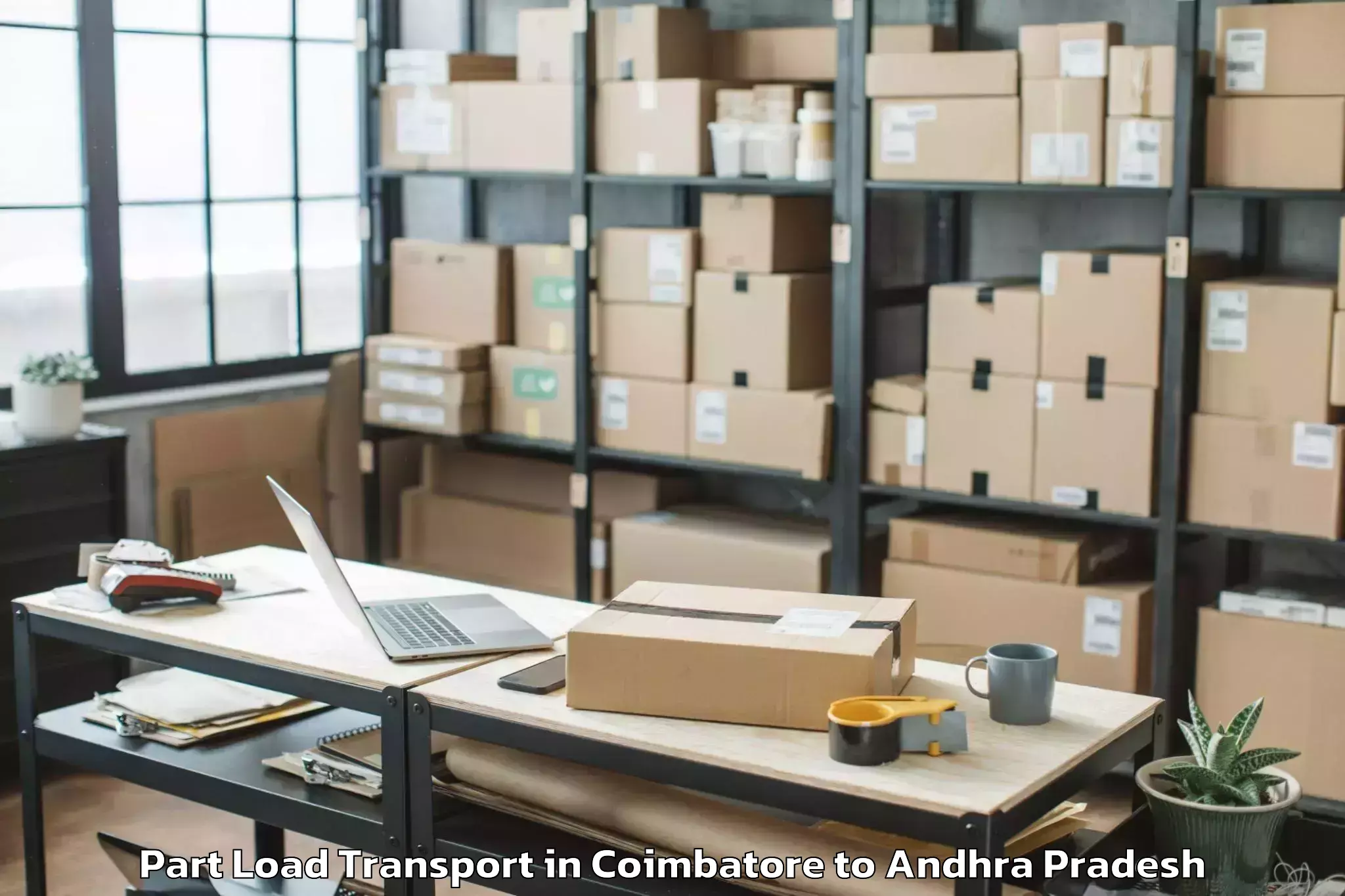 Book Coimbatore to Rangampeta Part Load Transport Online